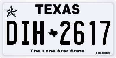 TX license plate DIH2617