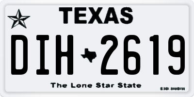TX license plate DIH2619