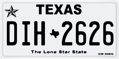 TX license plate DIH2626