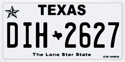 TX license plate DIH2627