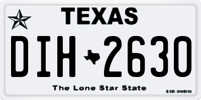 TX license plate DIH2630
