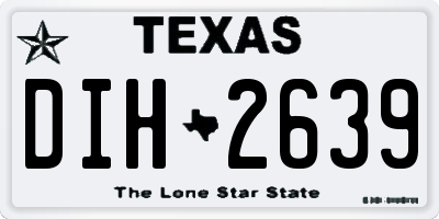 TX license plate DIH2639