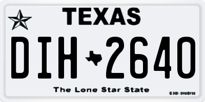 TX license plate DIH2640