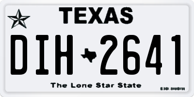 TX license plate DIH2641
