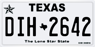 TX license plate DIH2642