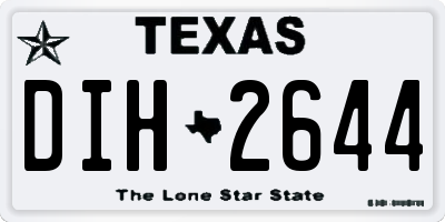 TX license plate DIH2644
