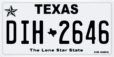 TX license plate DIH2646