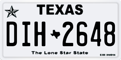 TX license plate DIH2648
