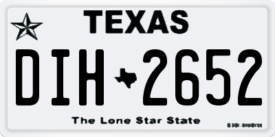 TX license plate DIH2652