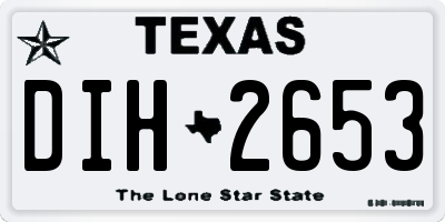 TX license plate DIH2653