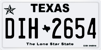 TX license plate DIH2654