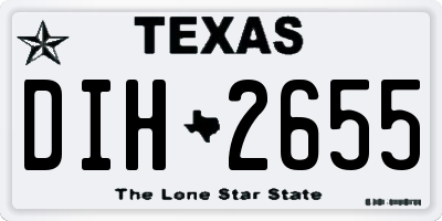 TX license plate DIH2655