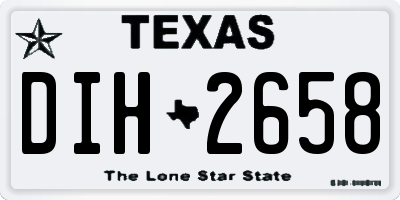 TX license plate DIH2658