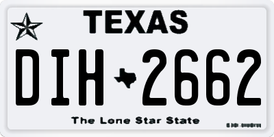 TX license plate DIH2662