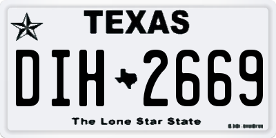 TX license plate DIH2669