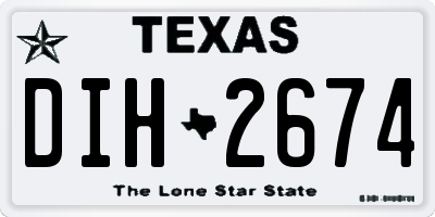TX license plate DIH2674