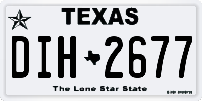 TX license plate DIH2677