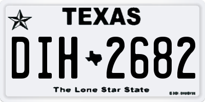 TX license plate DIH2682
