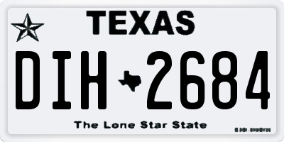 TX license plate DIH2684