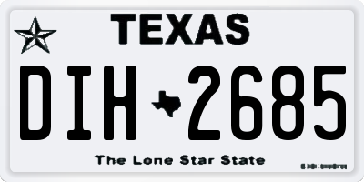 TX license plate DIH2685