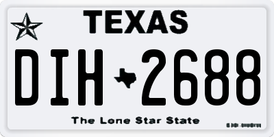 TX license plate DIH2688