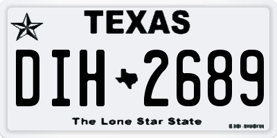 TX license plate DIH2689