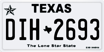 TX license plate DIH2693