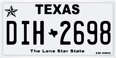 TX license plate DIH2698