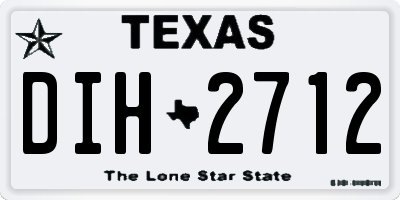 TX license plate DIH2712