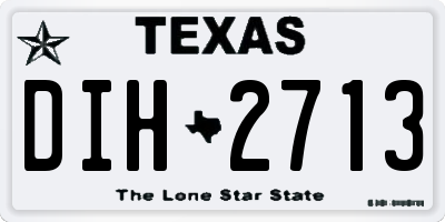 TX license plate DIH2713