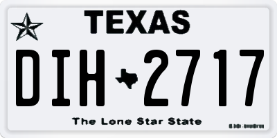 TX license plate DIH2717