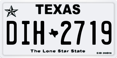 TX license plate DIH2719