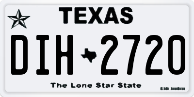 TX license plate DIH2720