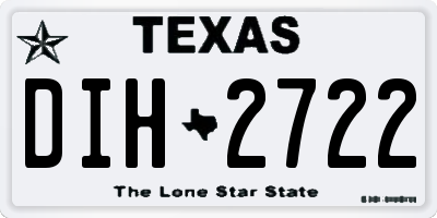 TX license plate DIH2722