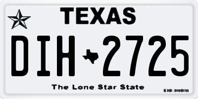 TX license plate DIH2725