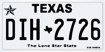 TX license plate DIH2726