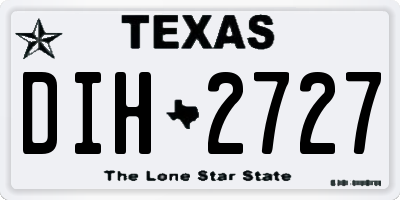 TX license plate DIH2727