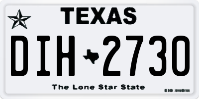 TX license plate DIH2730