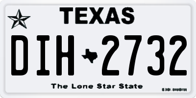 TX license plate DIH2732