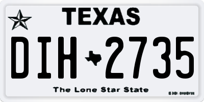 TX license plate DIH2735