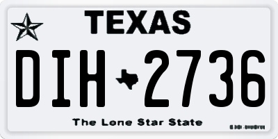 TX license plate DIH2736