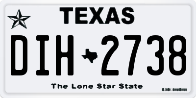 TX license plate DIH2738