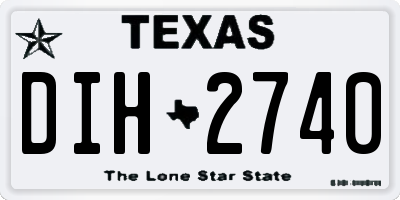 TX license plate DIH2740