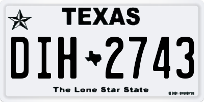 TX license plate DIH2743