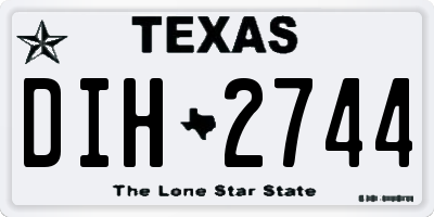 TX license plate DIH2744