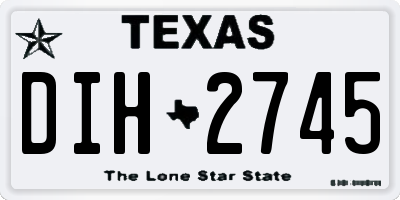 TX license plate DIH2745