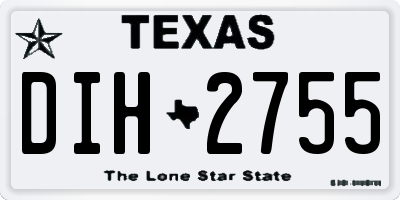 TX license plate DIH2755