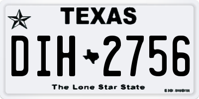 TX license plate DIH2756