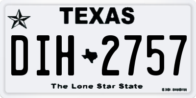 TX license plate DIH2757