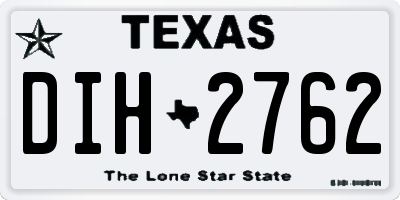TX license plate DIH2762